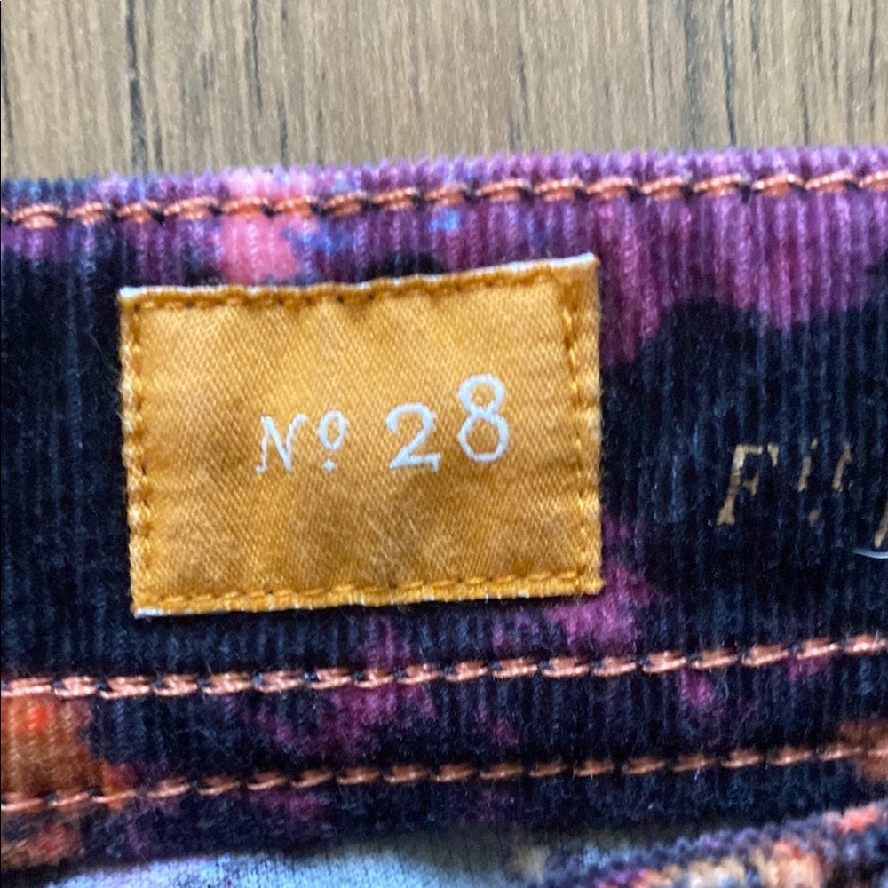 Anthropologie Pilcro and the Letterpress Orange and Purple Floral Stretch Jeans - Picture 2 of 6